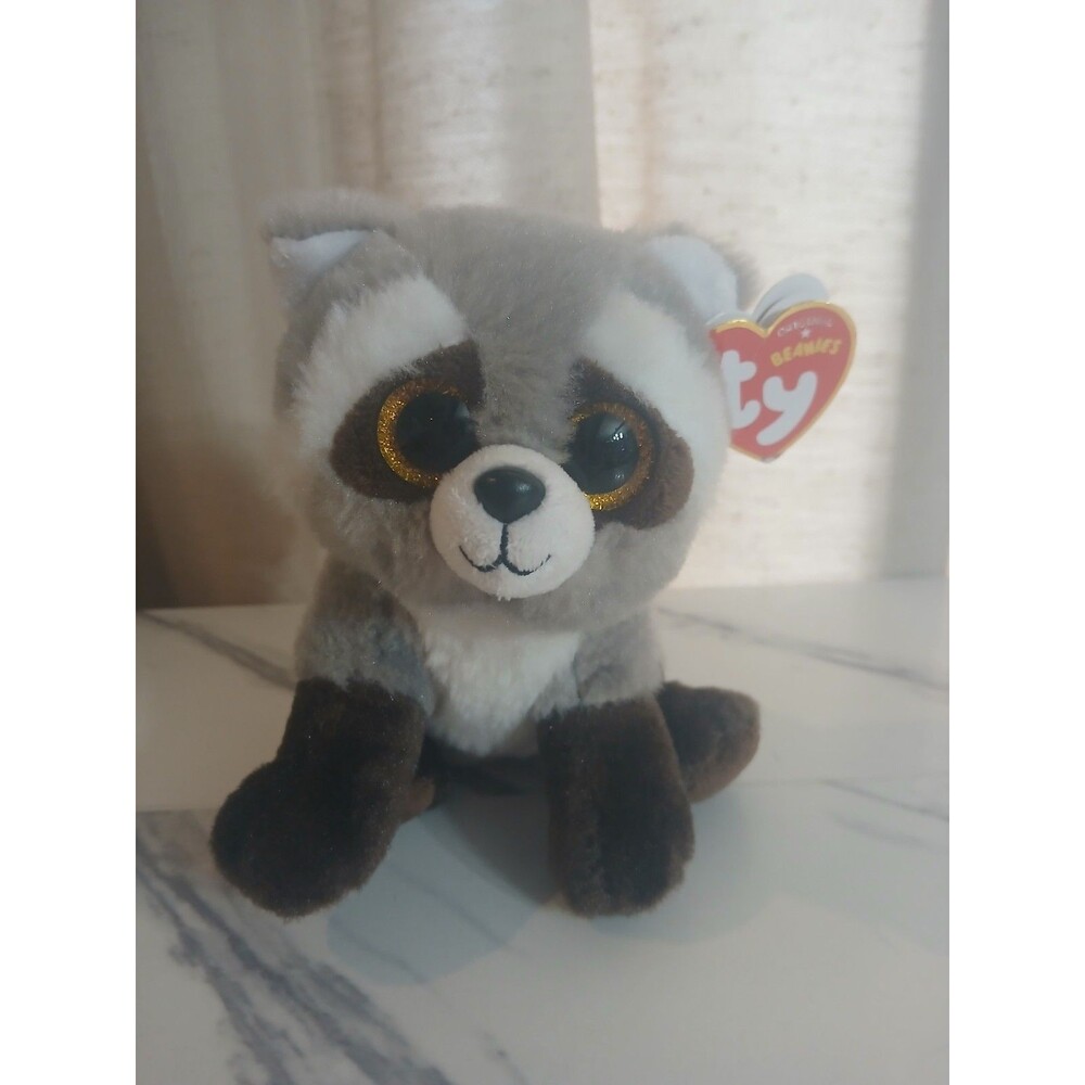 New Ty Beanie Boos Bandit 6" Plush Tags Raccoon Gray Brown